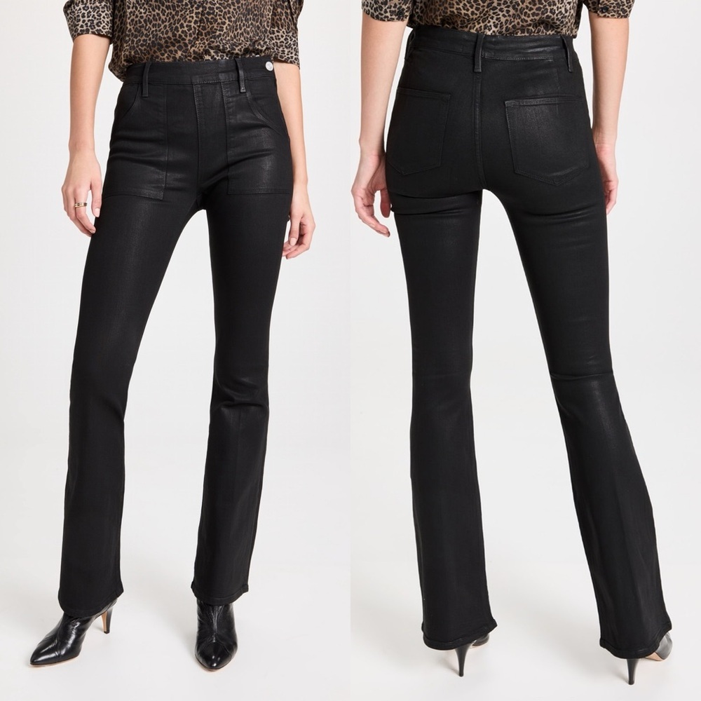 FRAME Le Flare De Francoise Jeans in Coated Noir